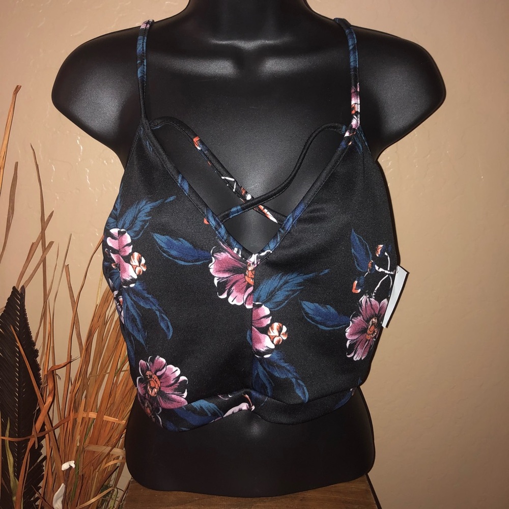 Charlotte Russe Crop Top- Floral NWT